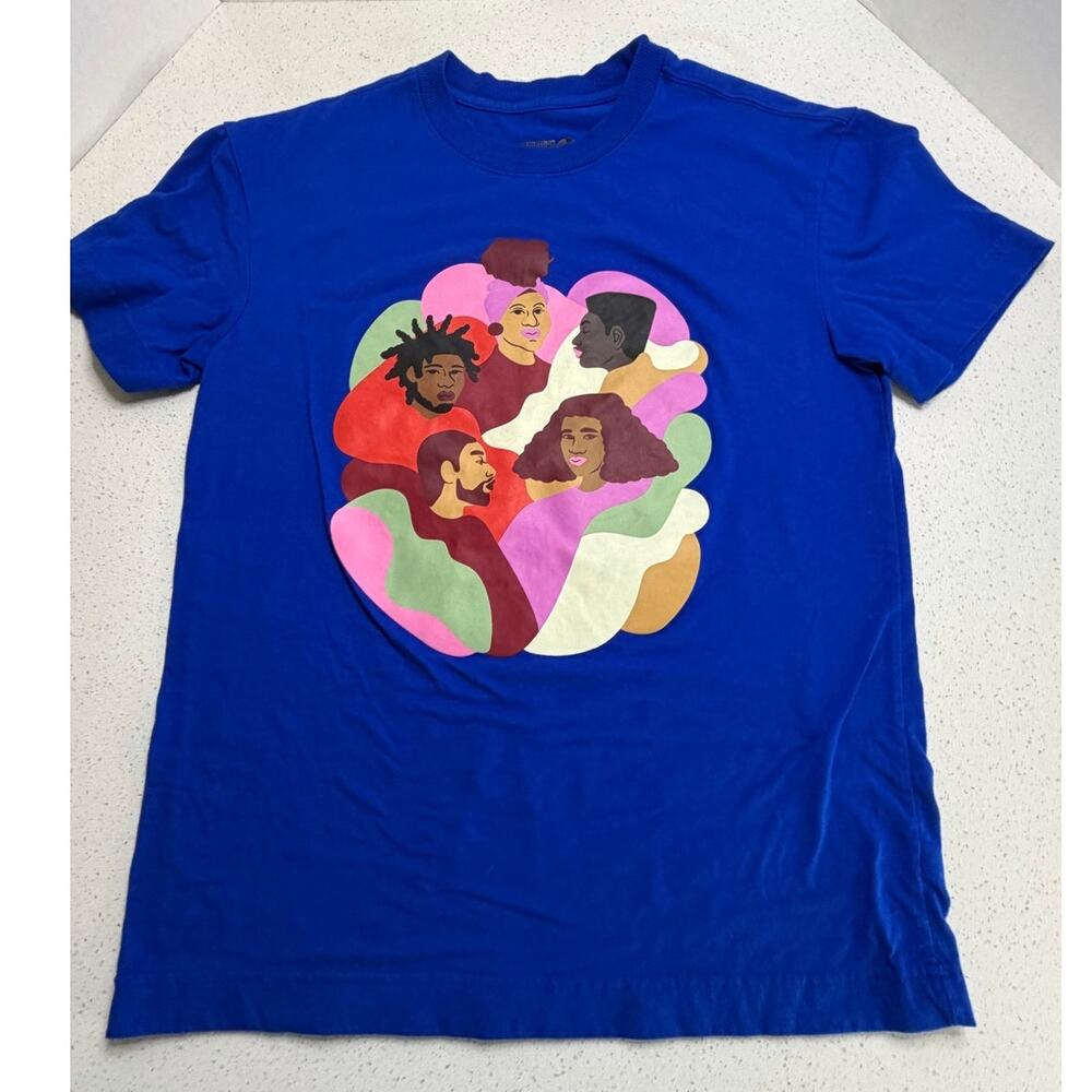 Black History Month T-Shirt Adult Small Graphic Print Short Sleeve Soft Blue